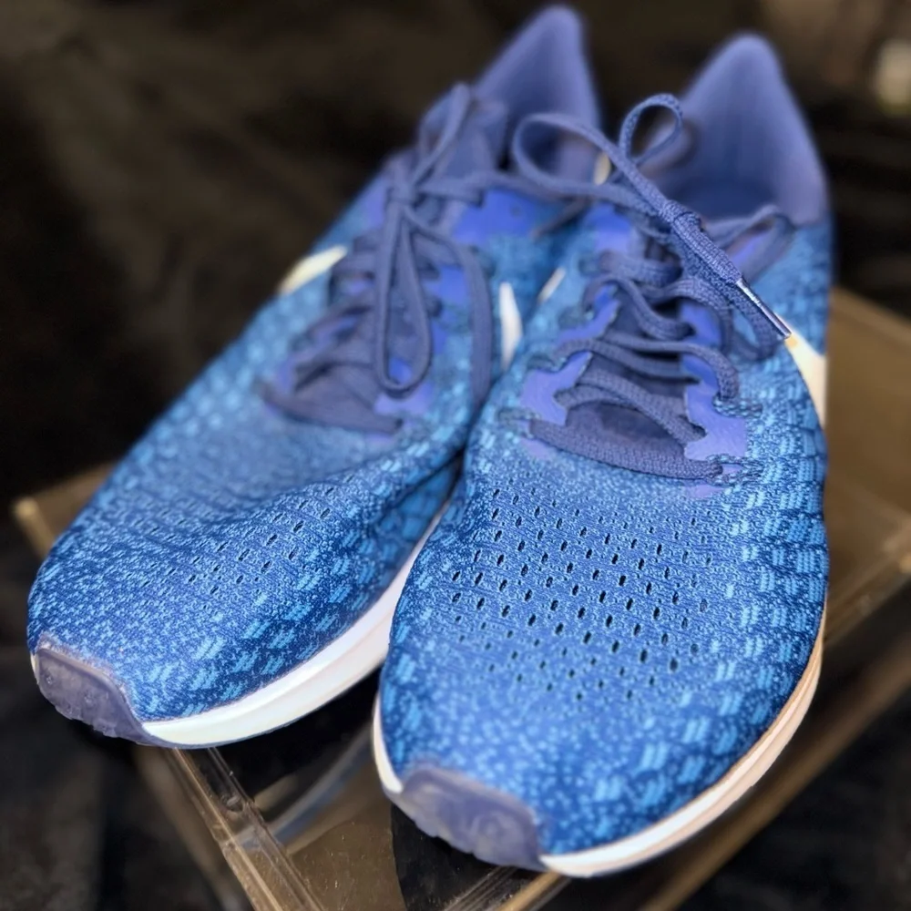 Nike Blue and White Sneakers with Breathable Mesh